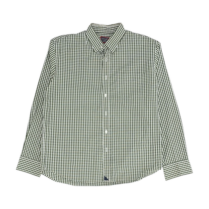 Green Check Long Sleeve Button Down