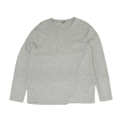Gray Solid Pullover Sweater