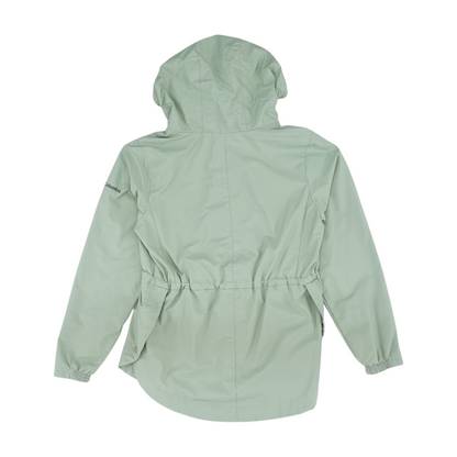 Green Solid Rain Jacket