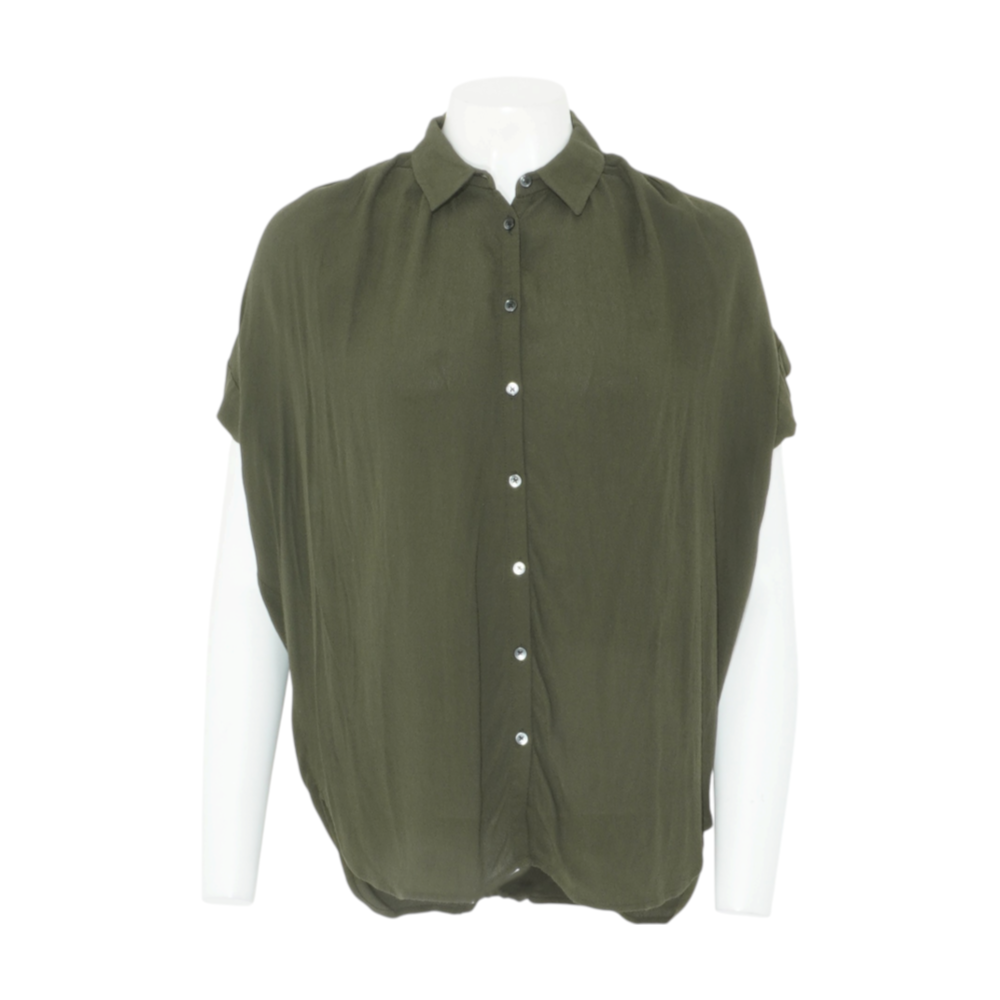 Green Button Down