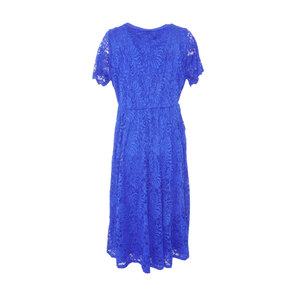 Blue Plus Midi Dress