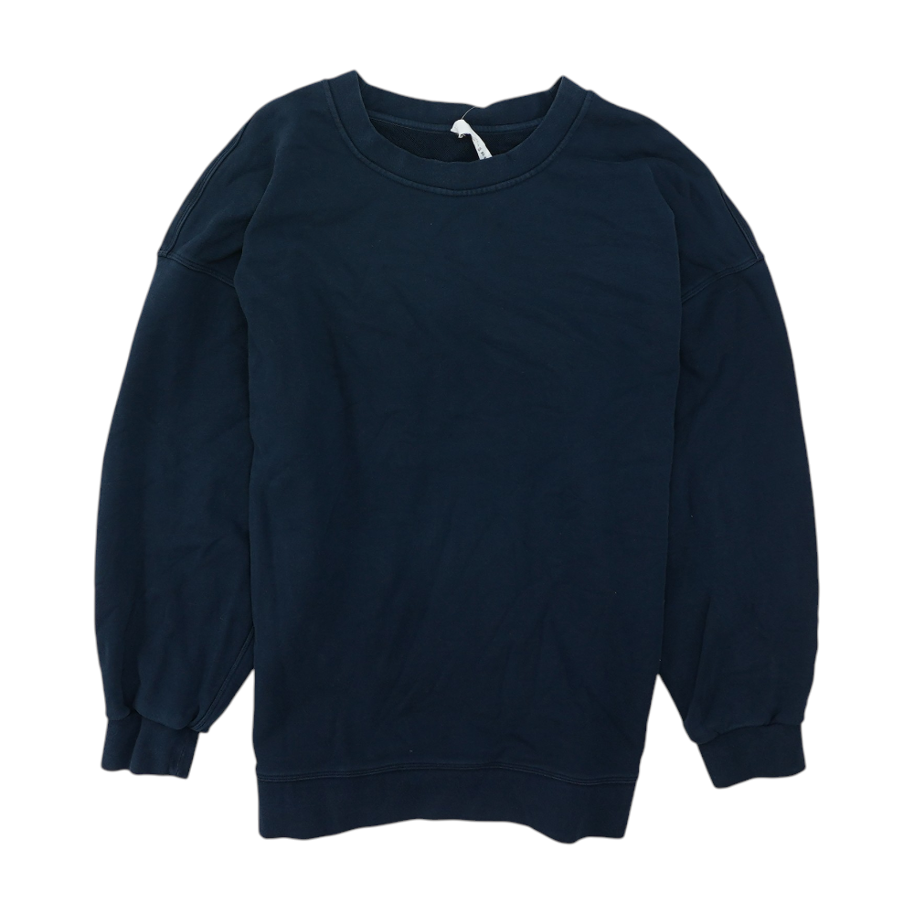 Navy Solid Sweatshirt Pullover