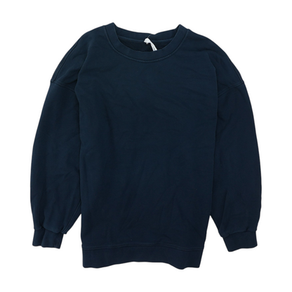 Navy Solid Sweatshirt Pullover