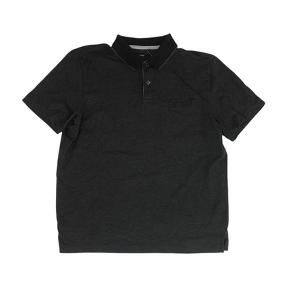 Black Solid Short Sleeve Polo