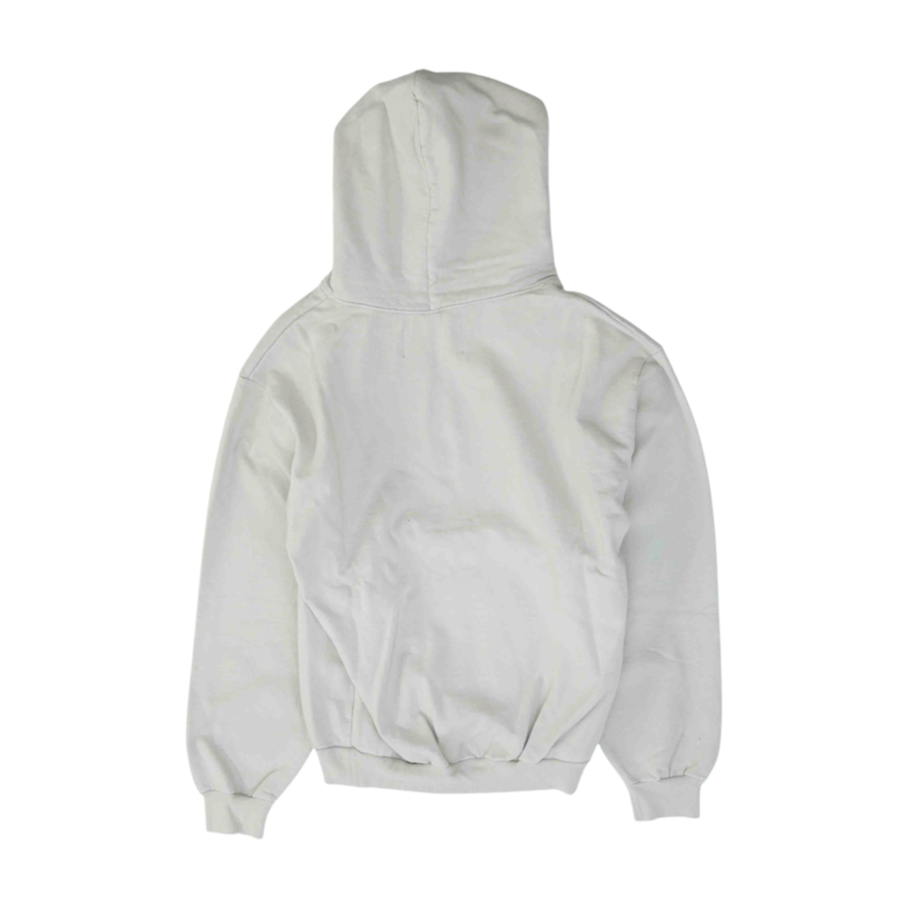 Beige Solid Hoodie Pullover