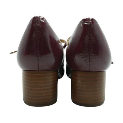 Burgundy Block Heels