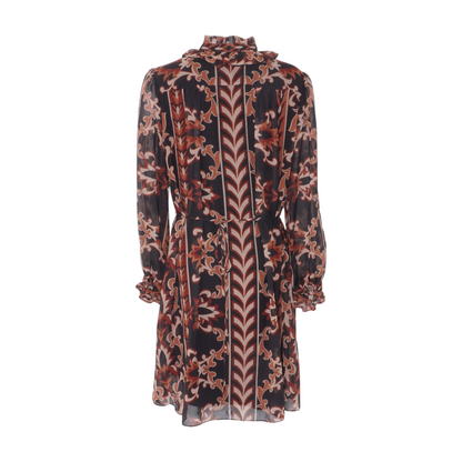 Black Abstract Midi Dress