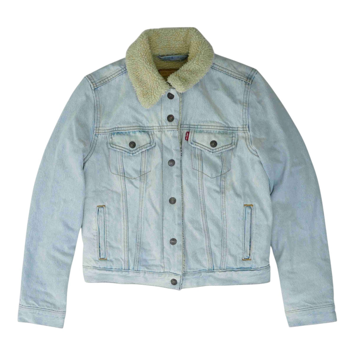 Blue Solid Denim Jacket