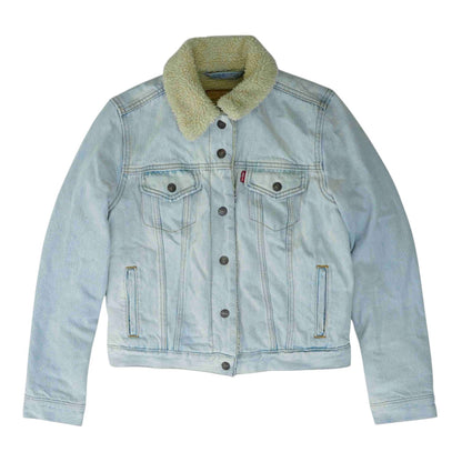 Blue Solid Denim Jacket