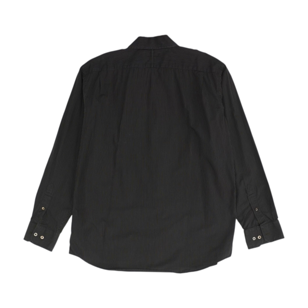 Brown Striped Long Sleeve Button Down
