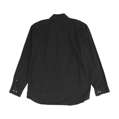 Brown Striped Long Sleeve Button Down