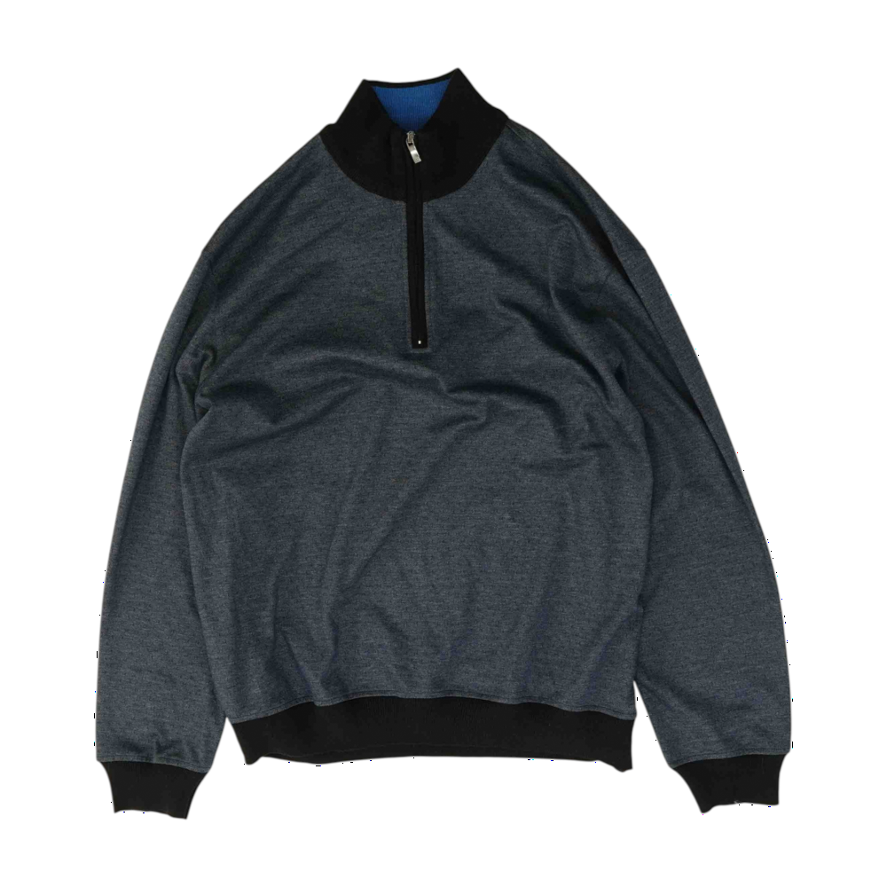 Navy Solid 1/4 Zip Pullover