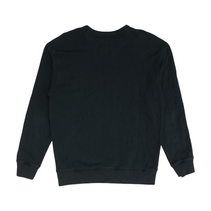 Black Solid Sweatshirt Pullover