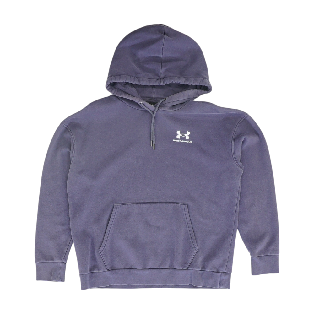 Blue Solid Hoodie Pullover