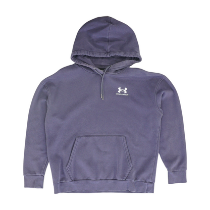 Blue Solid Hoodie Pullover