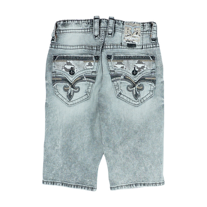 Gray Denim Shorts