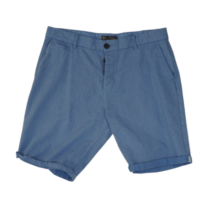 Blue Geometric Chino Shorts
