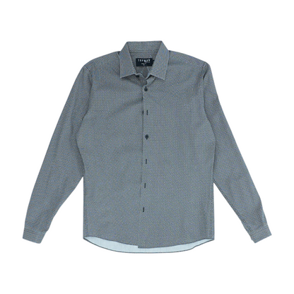Black Polka Dot Long Sleeve Button Down