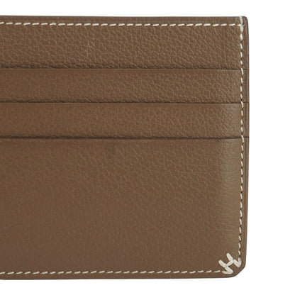 Etoupe H Sellier Card Holder in Evercolor Calfskin