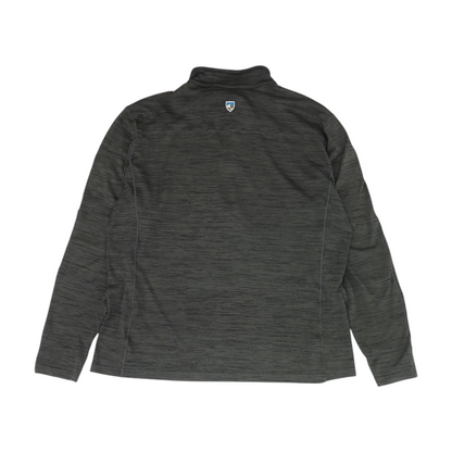 Gray Solid 1/4 Zip Pullover