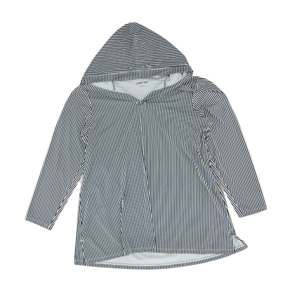 Navy Striped Hoodie Pullover