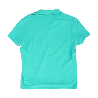 Turquoise Solid Short Sleeve Polo