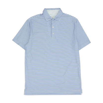 White Striped Short Sleeve Polo