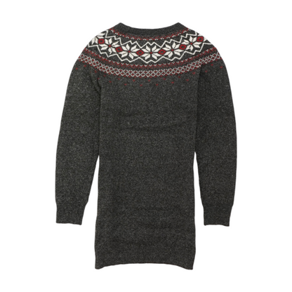 Gray Abstract Pullover Sweater