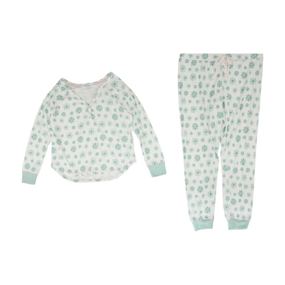 White Print Pajama Set