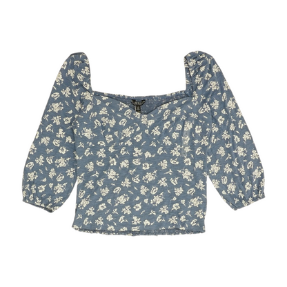 Blue Floral Blouse