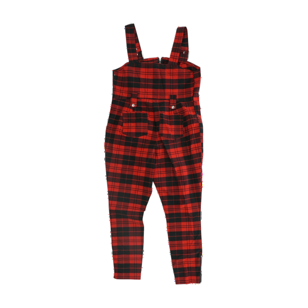 Red Plaid Jumpsuit