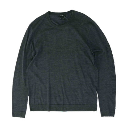 Gray Solid Pullover Sweater