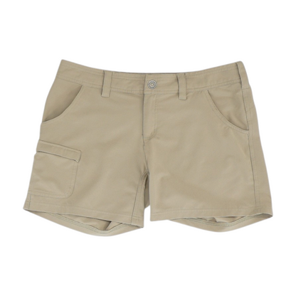 Khaki Solid Active Shorts