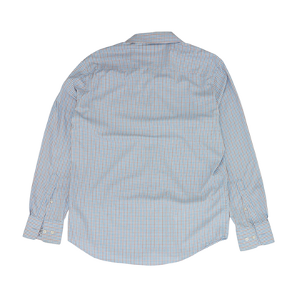 Blue Plaid Long Sleeve Button Down
