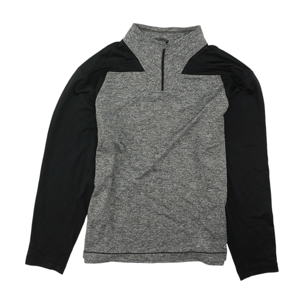 Black Solid 1/4 Zip Pullover