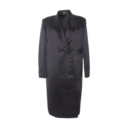Vintage Black Solid Coat