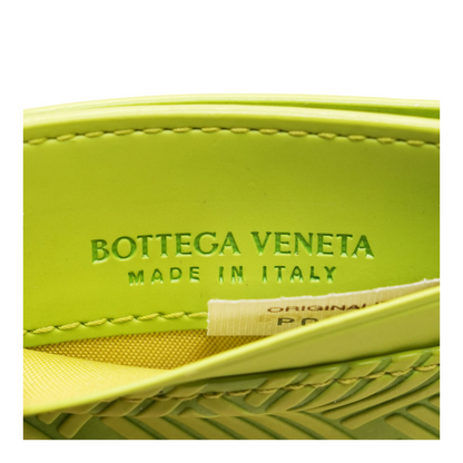 Kiwi Green Cardholder in Debossed Leather