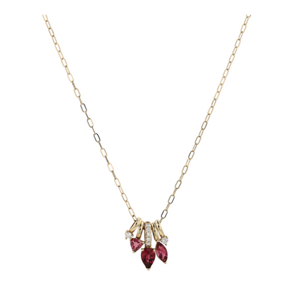 10K Yellow Gold Tourmaline Pendant Necklace