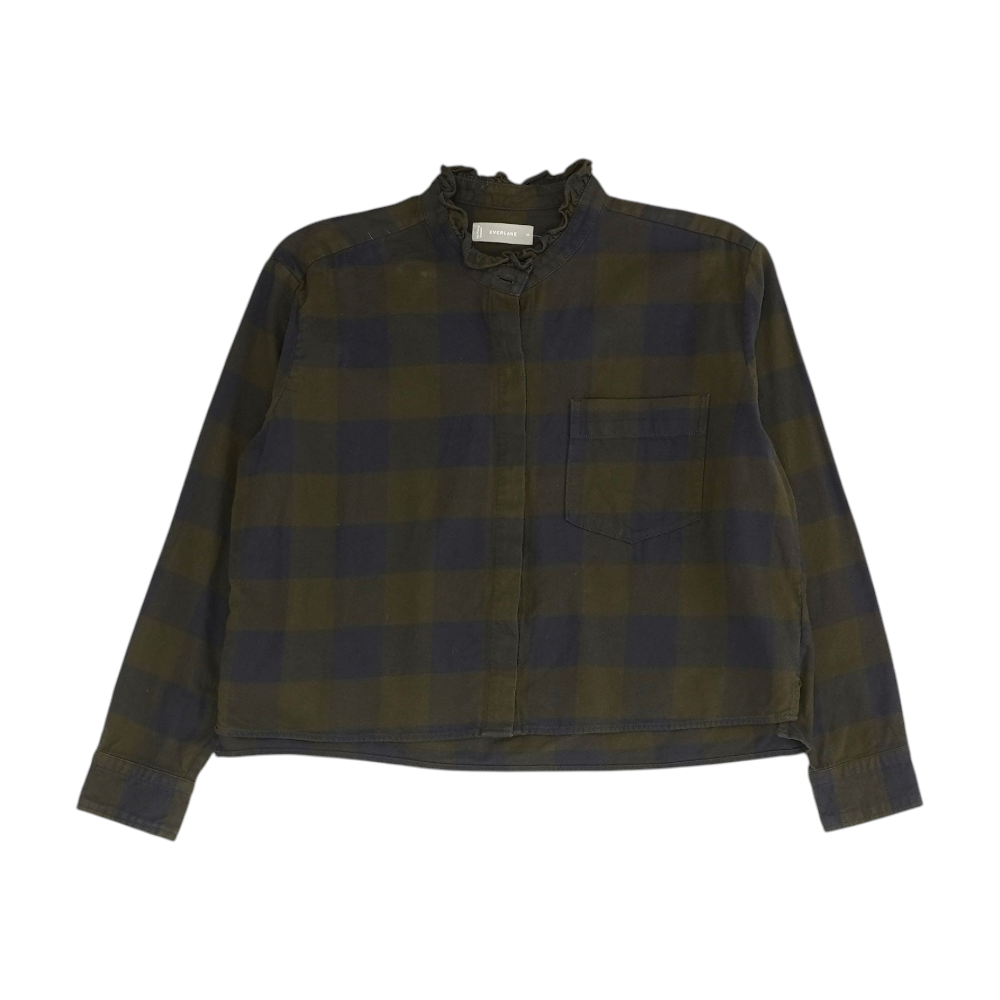 Brown Check Button Down