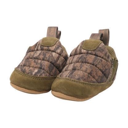 Green Textile Crib Shoes