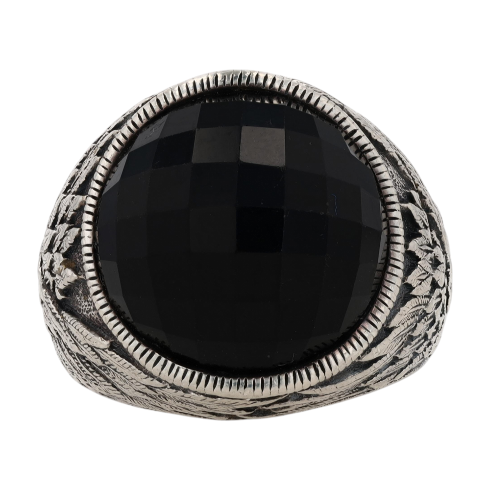 Sterling Silver Onyx Statement Ring