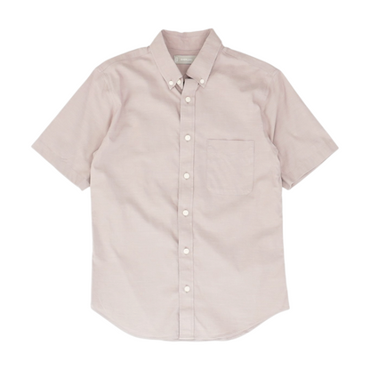 Mauve Solid Short Sleeve Button Down