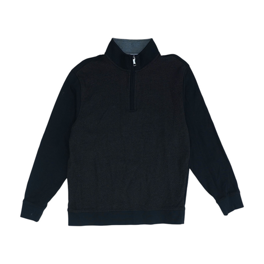 Black Print 1/4 Zip Pullover