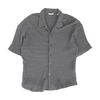 Charcoal Solid Short Sleeve Button Down