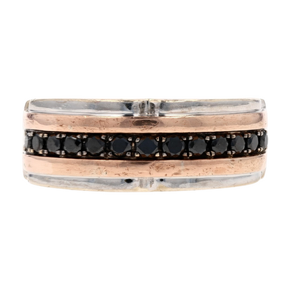 10K Two-Tone Gold Diamond Band Ring