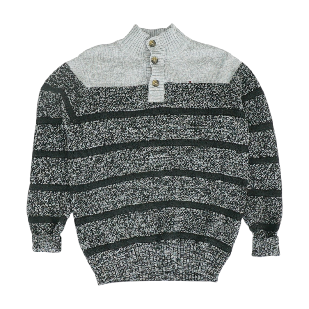 Black Striped Pullover Sweater