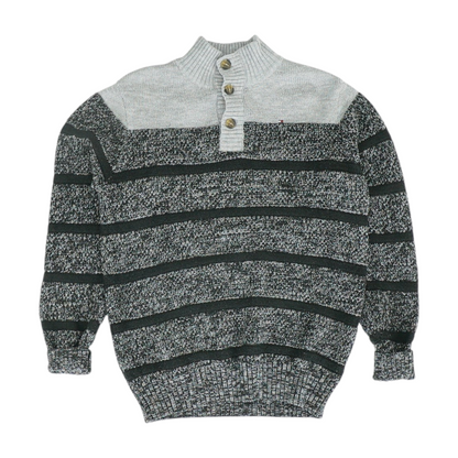 Black Striped Pullover Sweater