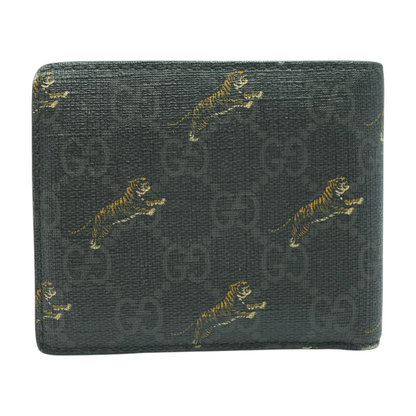 Black GG Supreme Tiger Print Wallet