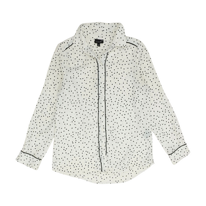 White Polka Dot Button Down