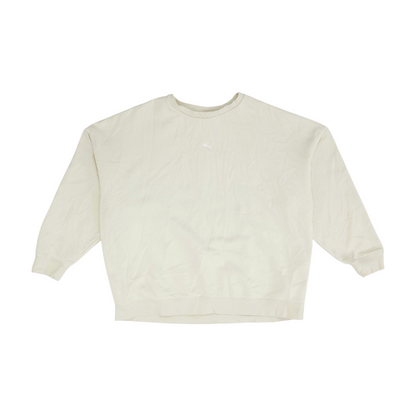 Beige Solid Sweatshirt Pullover